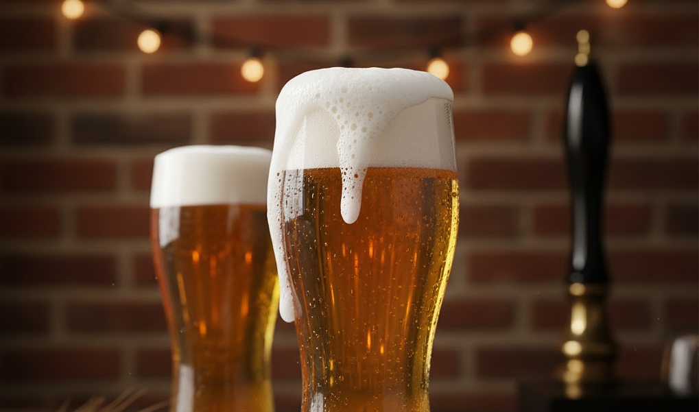 Cerveza lager clara y refrescante