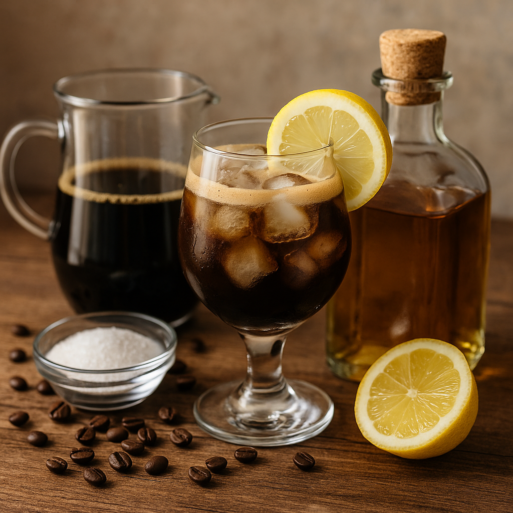 Café con aguardiente servido en taza