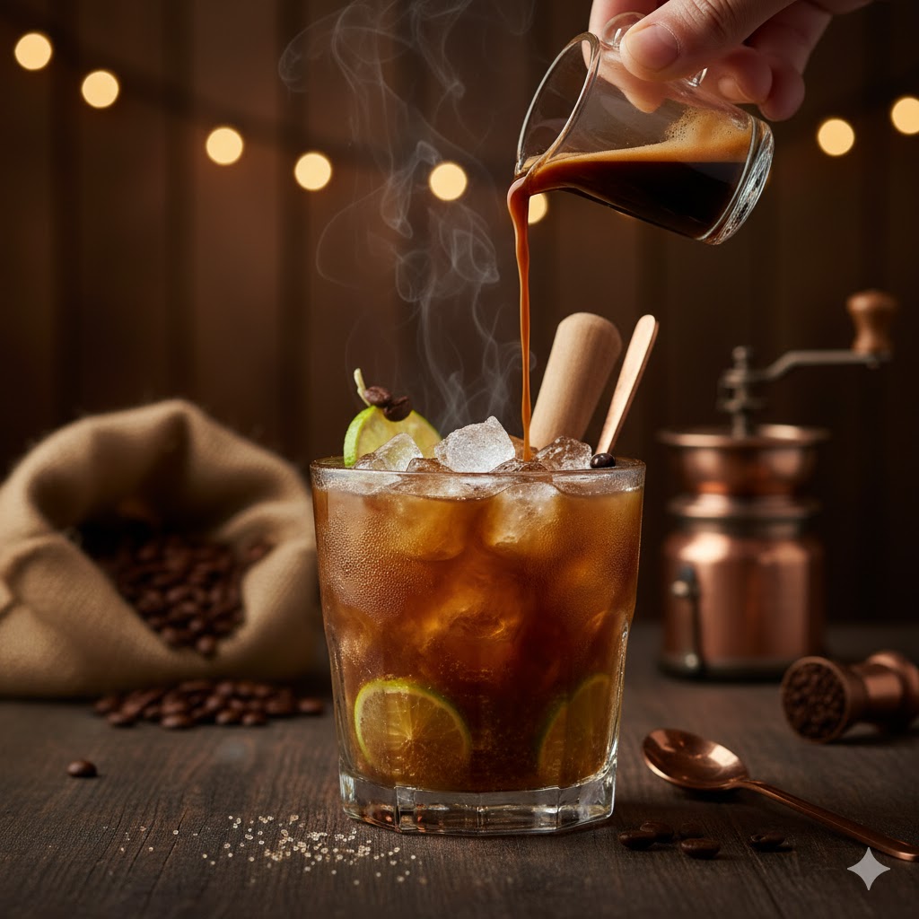 Caipiriña de café con cachaça