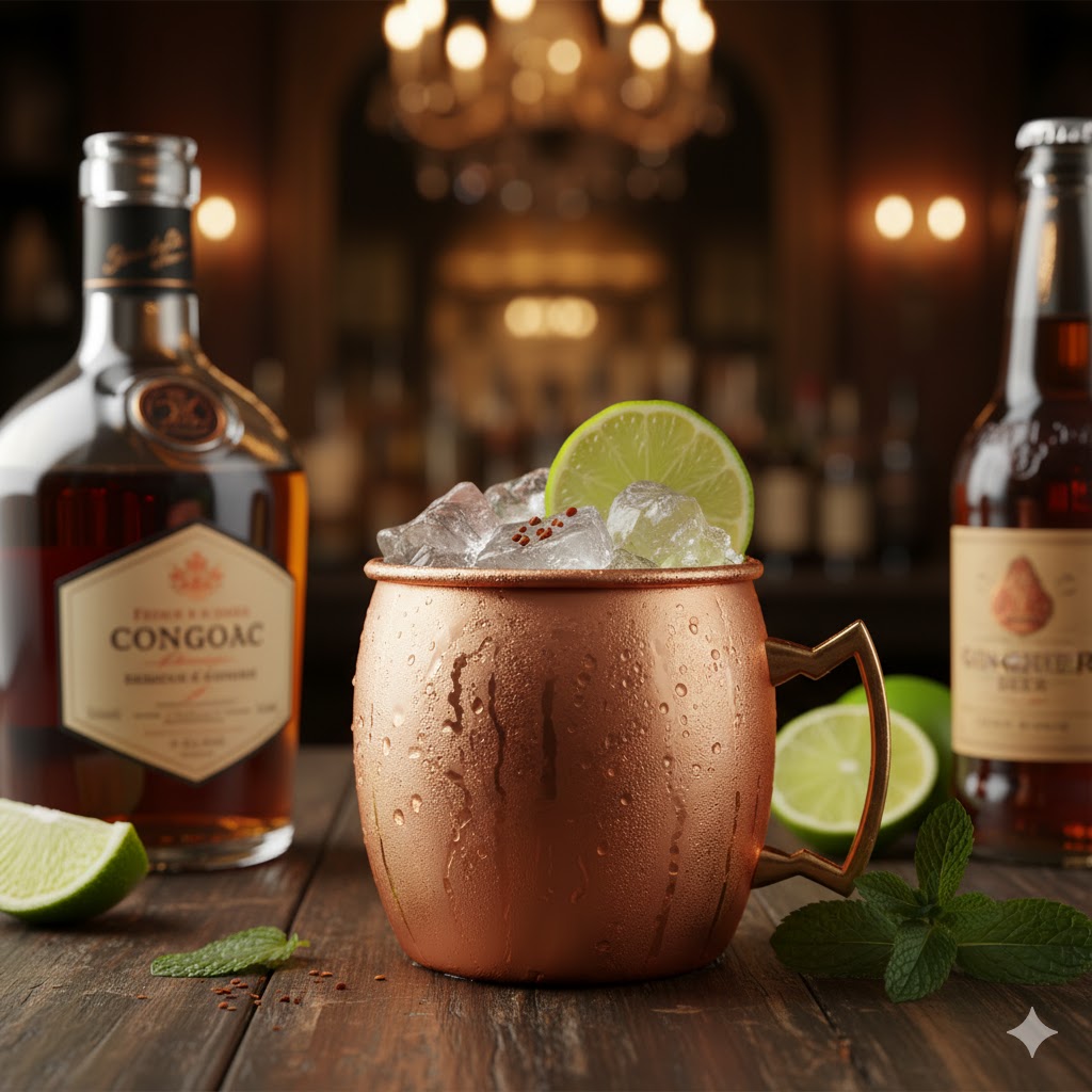 Cognac Mule con ginger beer