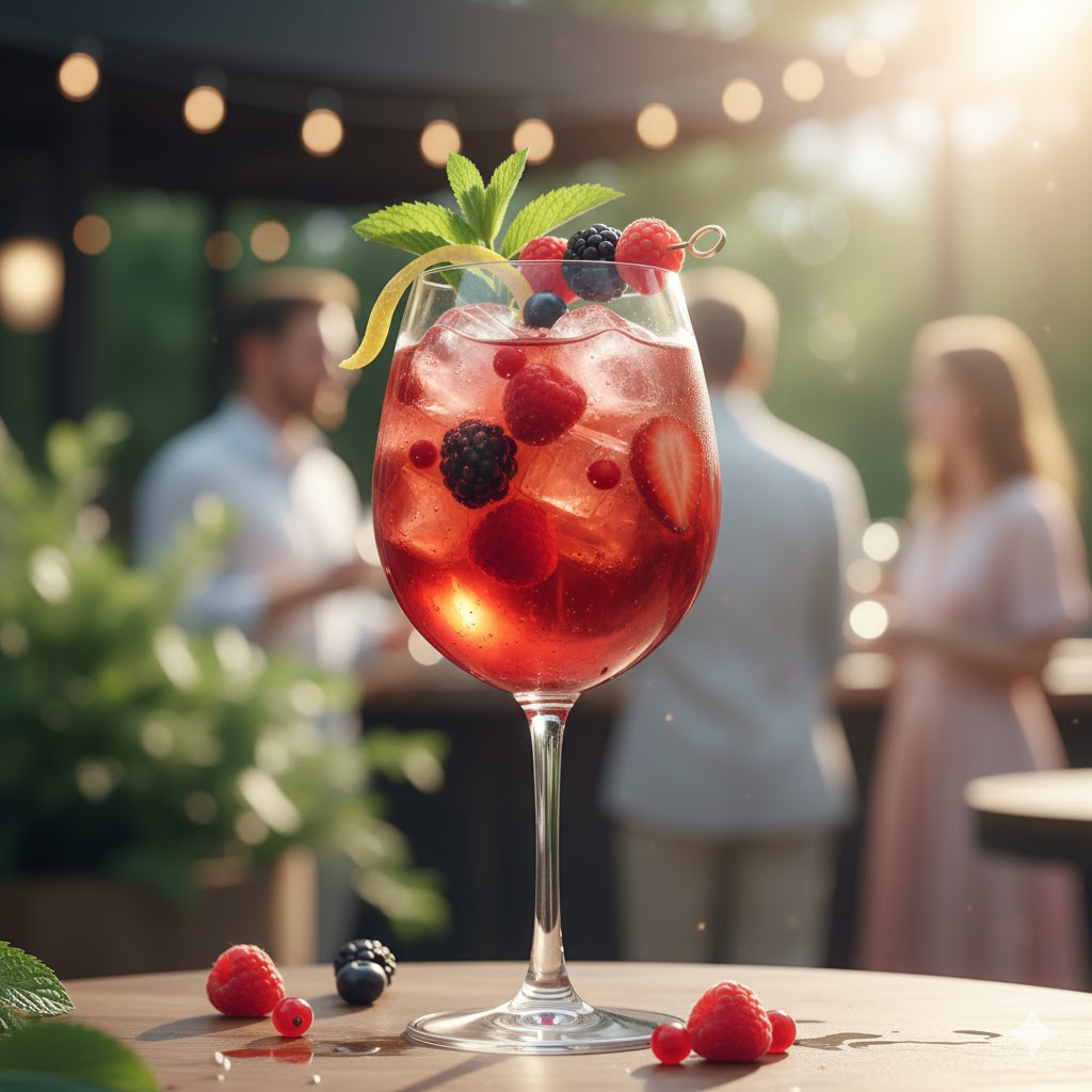 Spritz de kirsch y frutos rojos