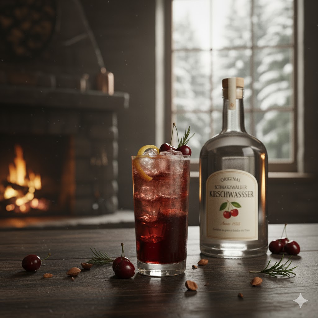 Kirsch Tonic en vaso alto con hielo