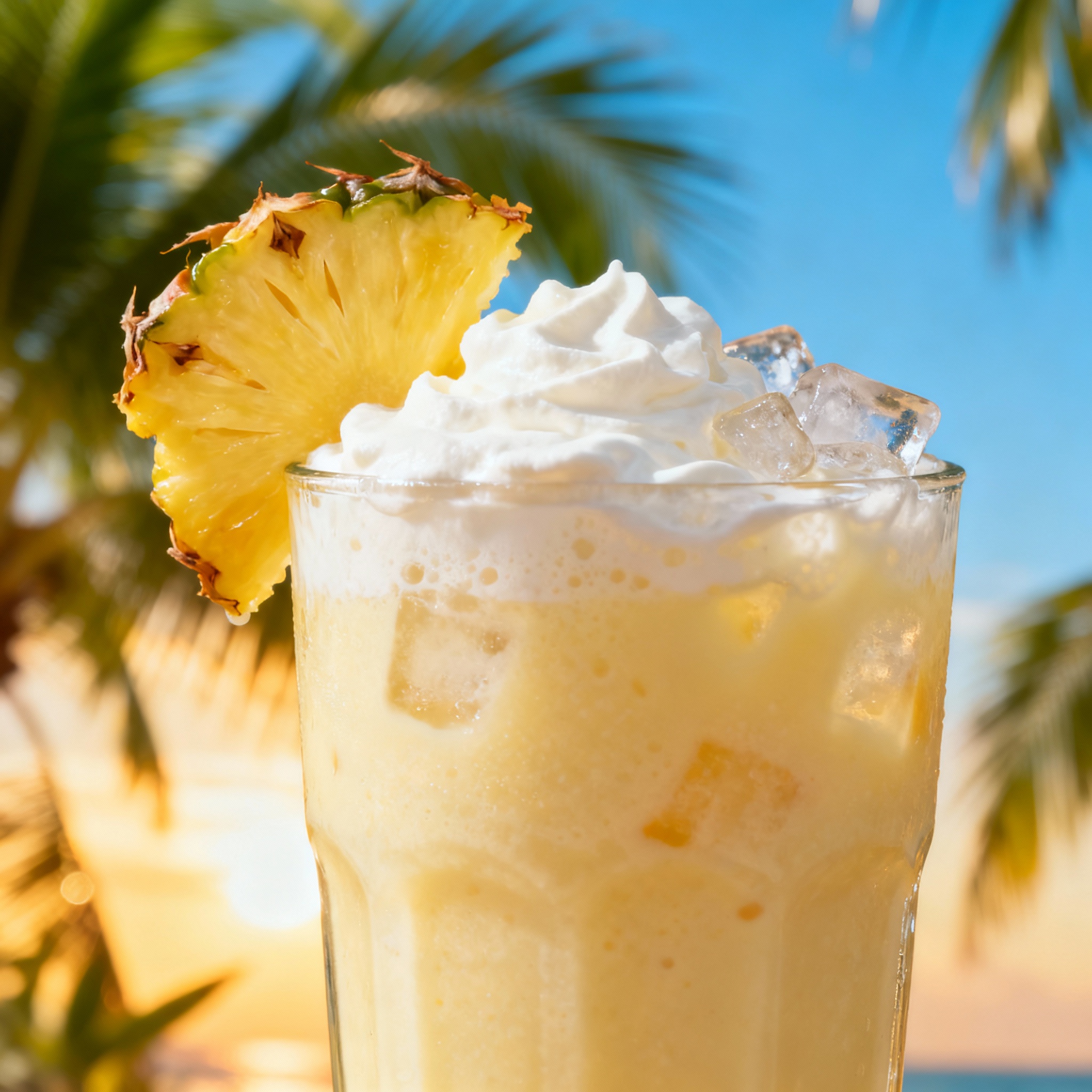 Piña Colada tropical cremosa con piña y coco