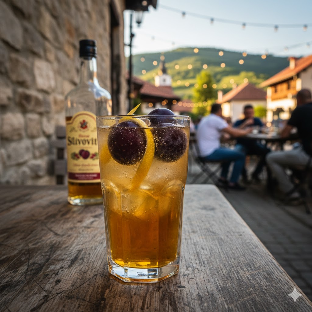 Highball de slivovitz y soda