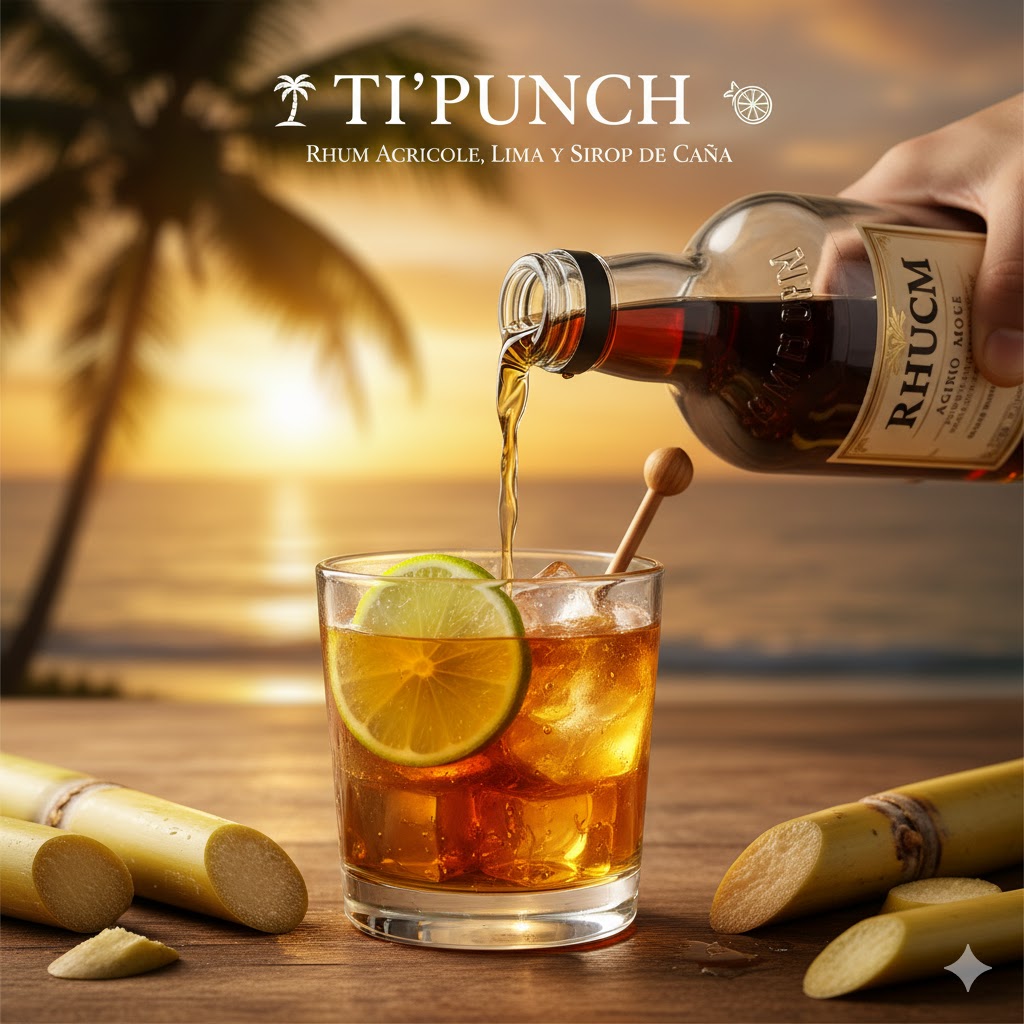 Ti' Punch caribeño con lima y ron agricole
