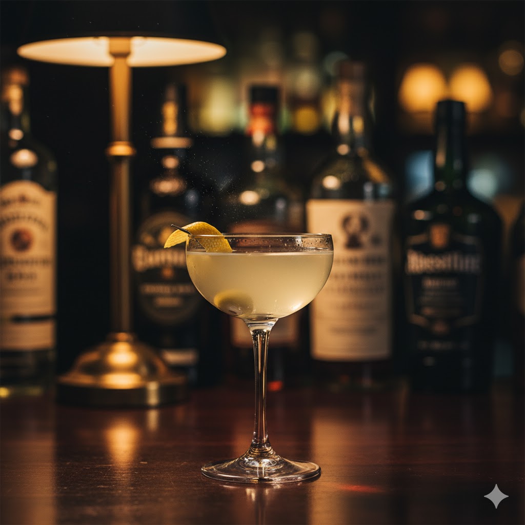 Cóctel Tuxedo No.2 servido en copa de cóctel