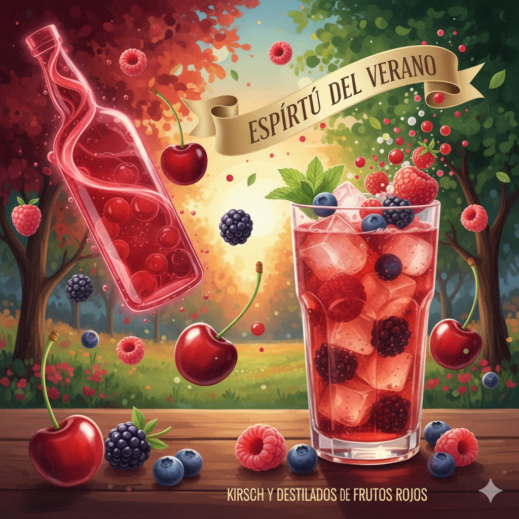 Kirsch y destilados de frutos rojos