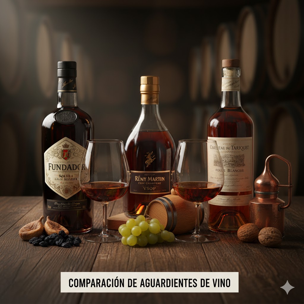 Comparación entre brandy, coñac y armagnac