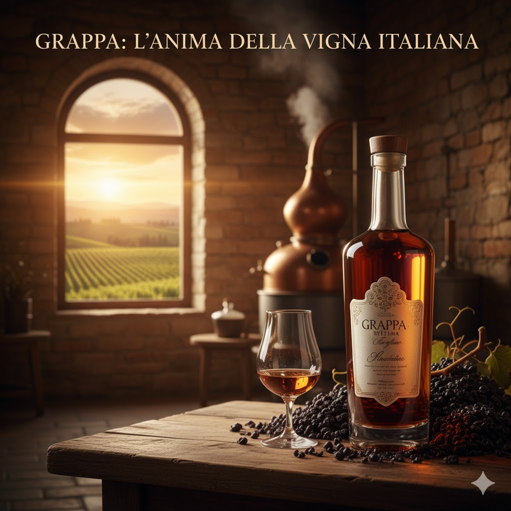 Mapa de producción de Grappa en Italia