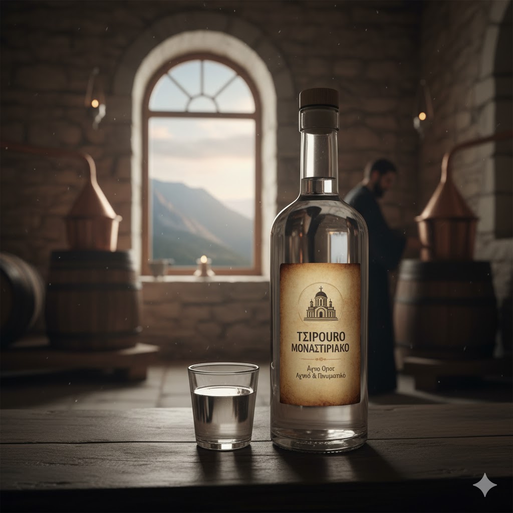 Monte Athos, tradición monástica del tsipouro