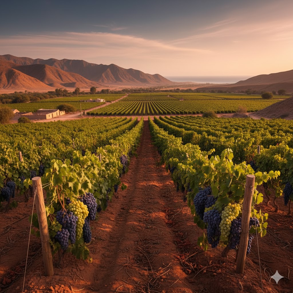 Viñedos pisqueros en los valles costeros del Perú