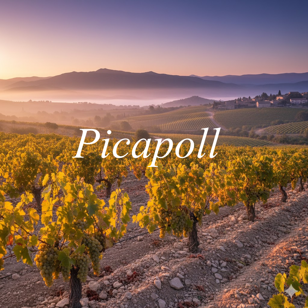 Viñedos Picapoll media montaña Bages Languedoc pecas doradas