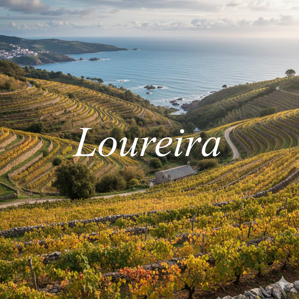Viñedos de Loureira en laderas atlánticas de Galicia