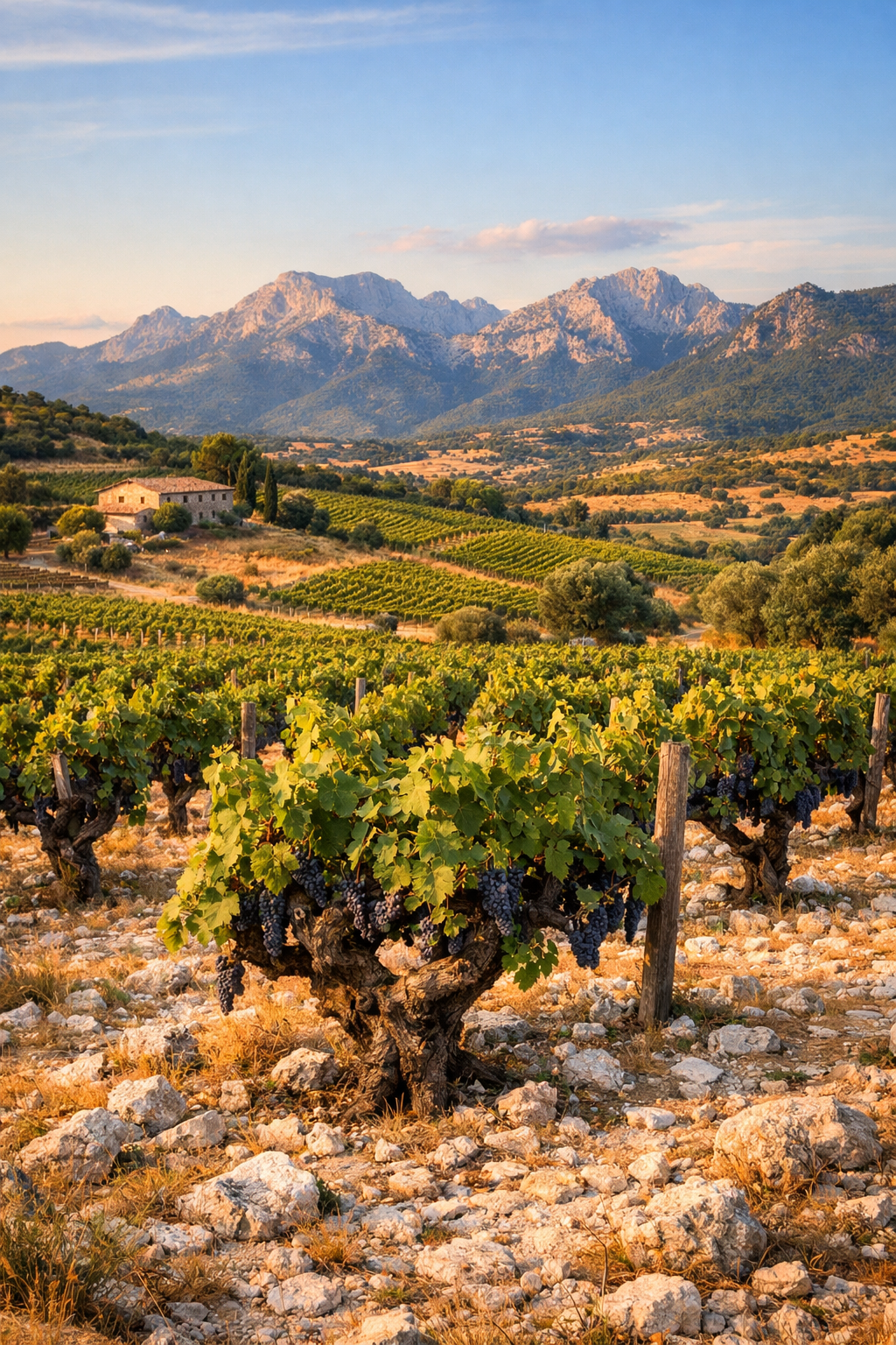 Viñedos Moll Binissalem Serra Tramuntana horizonte mar