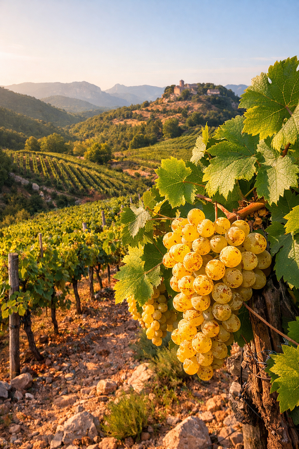 Viñedos Picapoll Bages media montaña calcárea amanecer