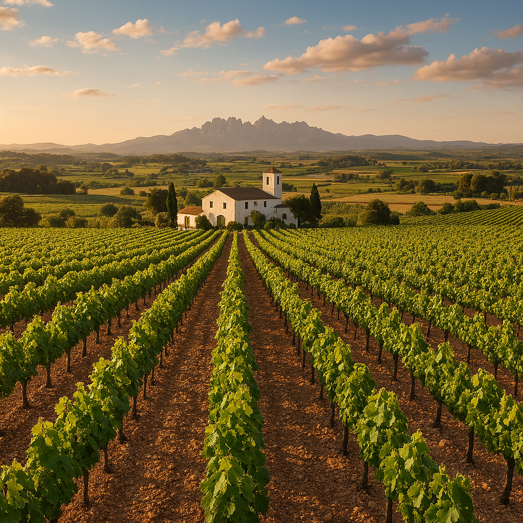 Paisaje vitícola del Penedès, zona principal de la uva Xarel·lo