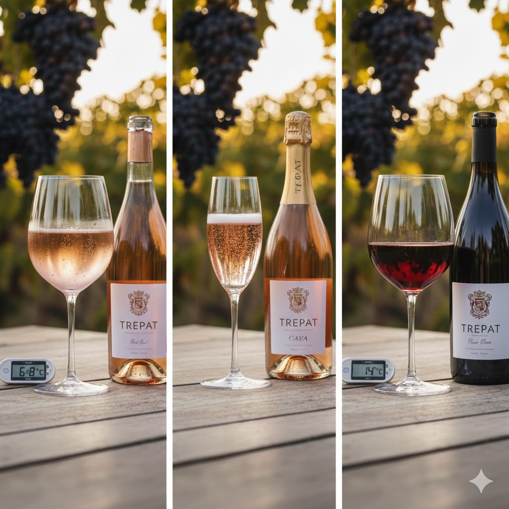 Servicio de vino de Trepat con temperatura adecuada para resaltar aroma y frescura