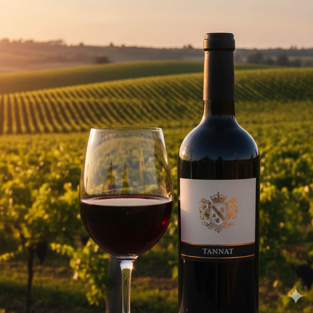 Copa de Tannat uruguayo color granate intenso casi opaco