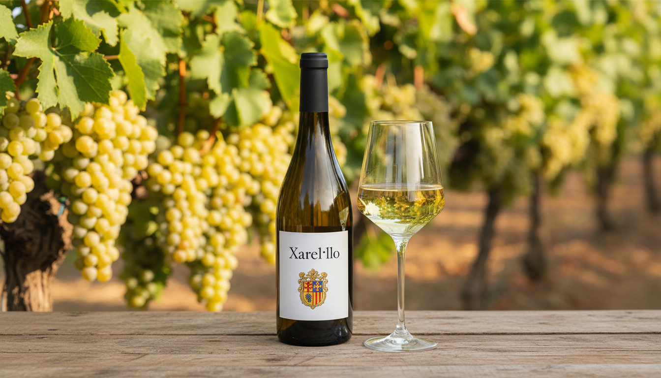 Vino Xarel·lo servido en copa, blanco mediterráneo con buena estructura