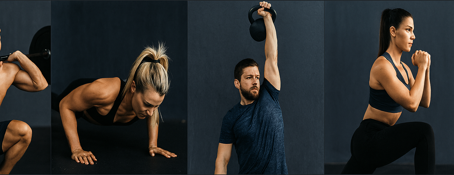 Distintos ejercicios y movimientos básicos