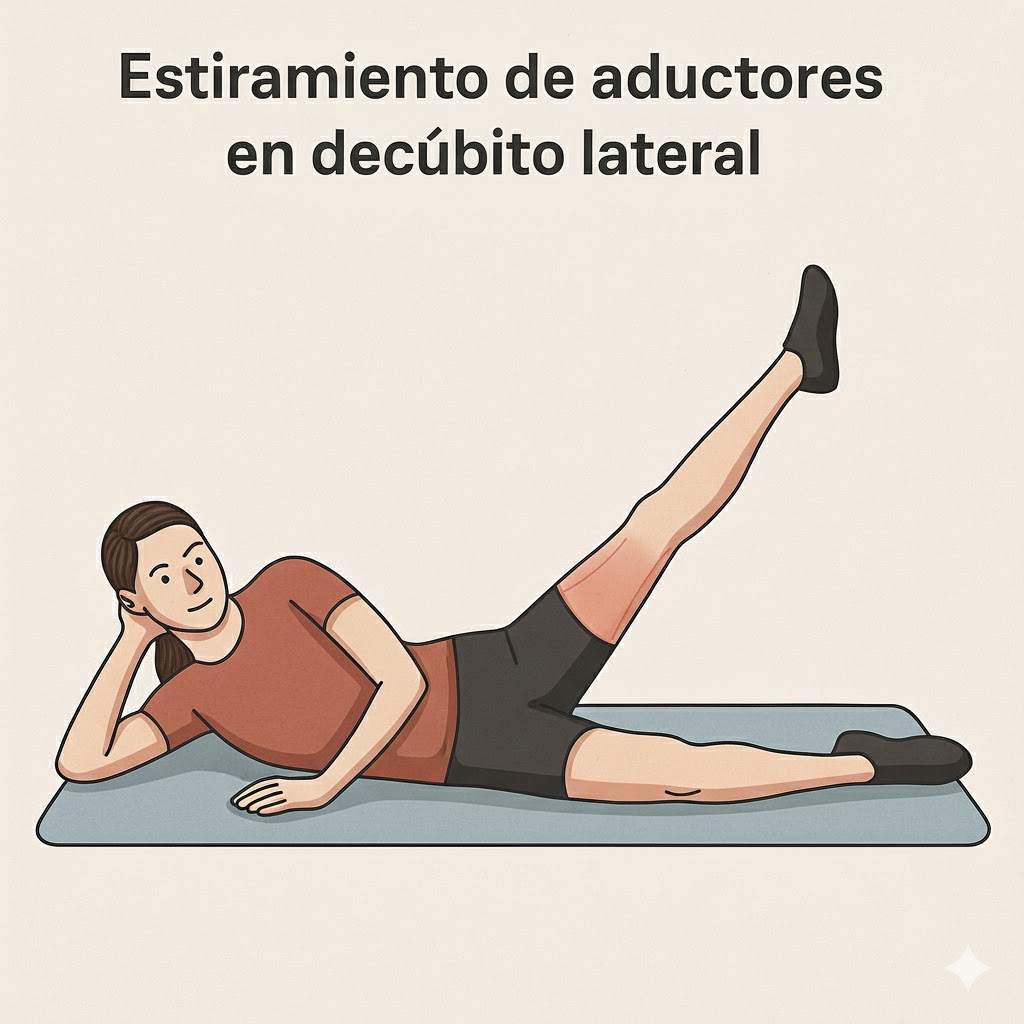 Estiramiento de aductores en decúbito lateral