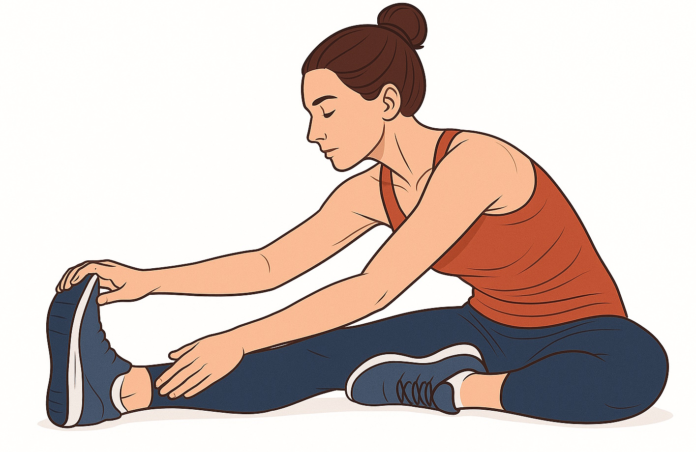 Estiramiento de isquiotibiales con rodilla flexionada