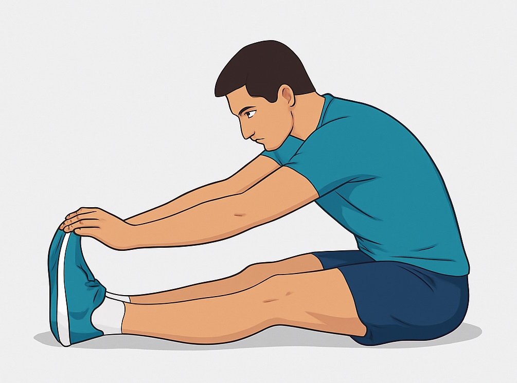 Estiramiento de isquiotibiales sentado