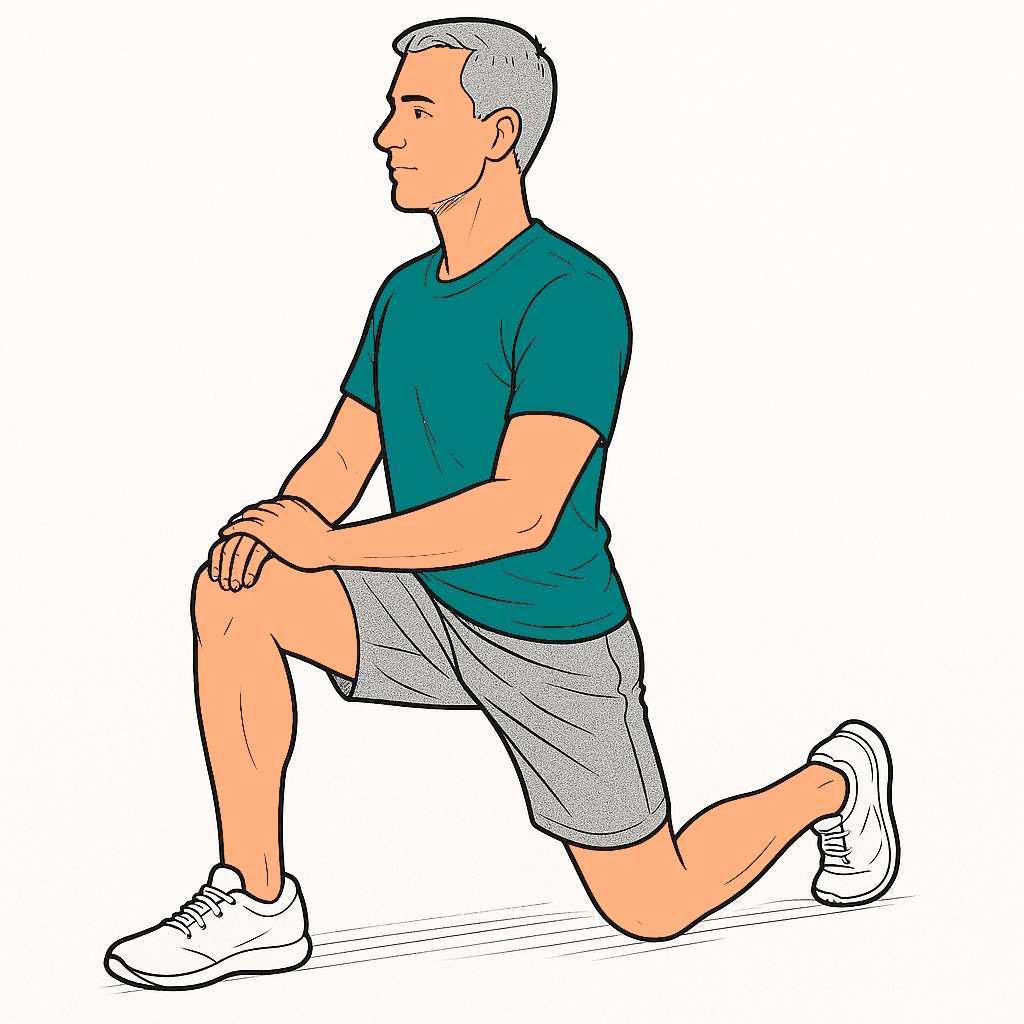 Estiramiento del psoas en zancada