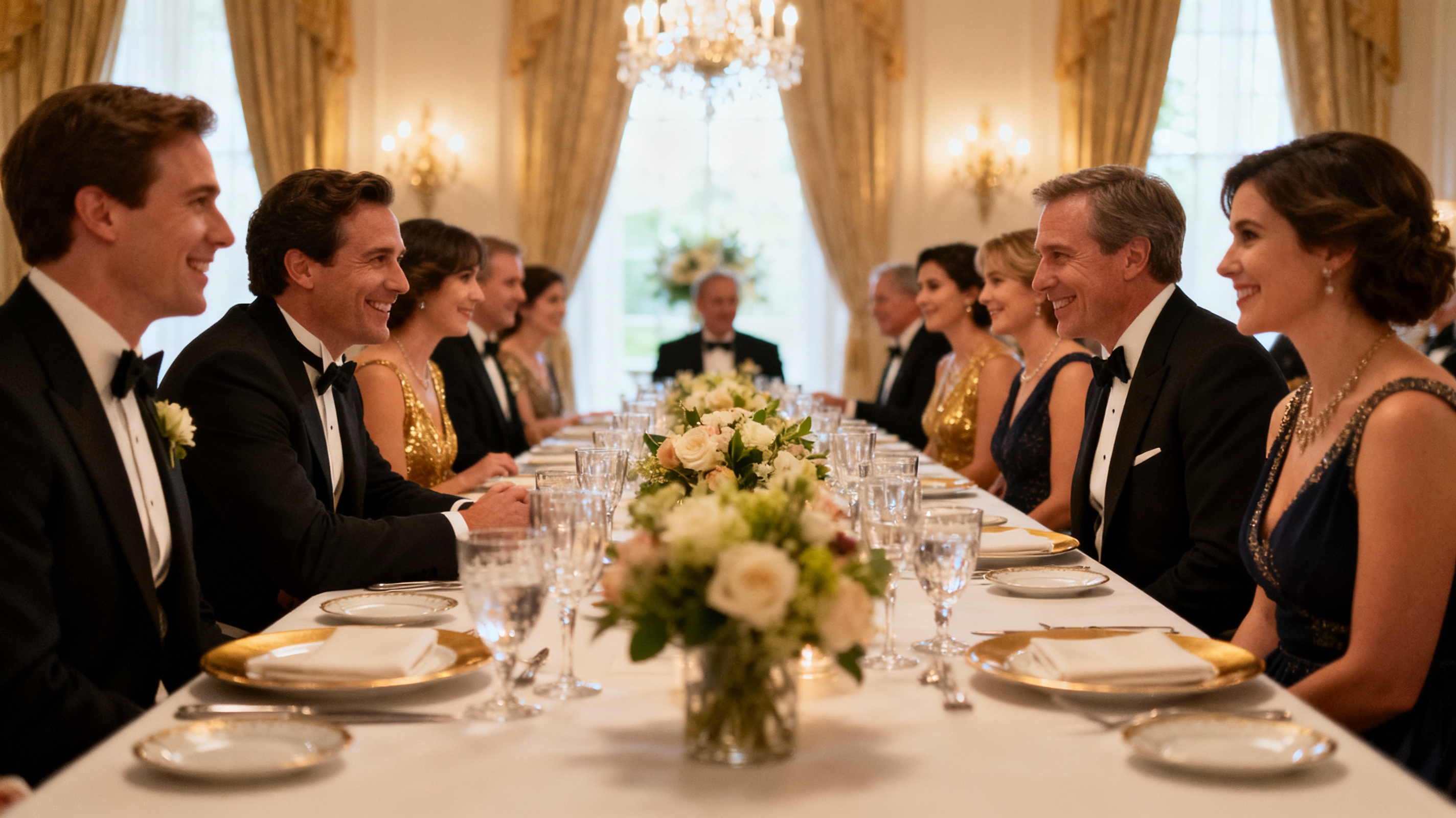 Ilustración representando la etiqueta social