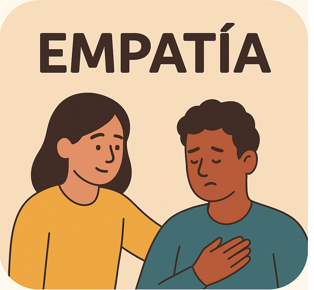 Gesto de apoyo y comprensión entre dos personas