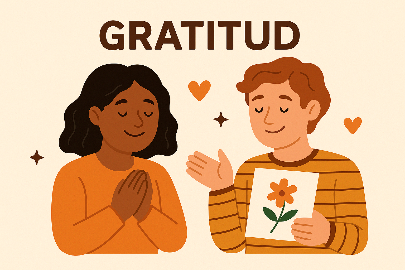 Persona expresando gratitud ante un gesto de ayuda o cariño