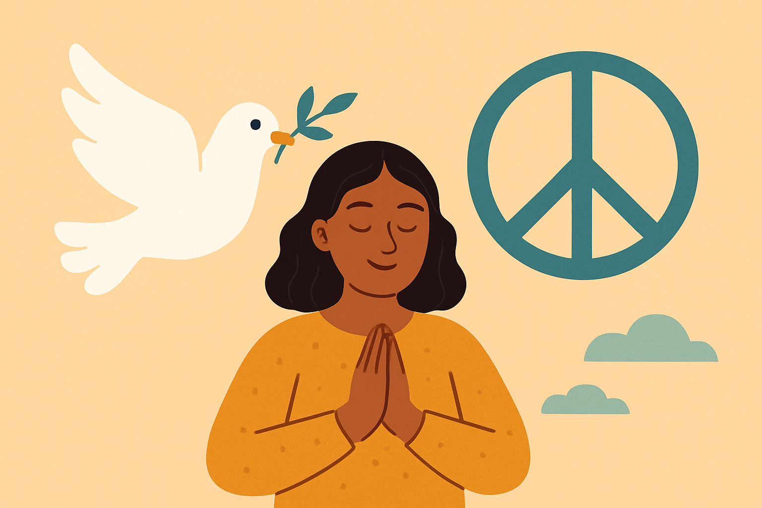 Paisaje sereno que simboliza la paz interior y social