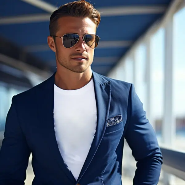 Ejemplo de vestimenta masculina elegante y cuidada