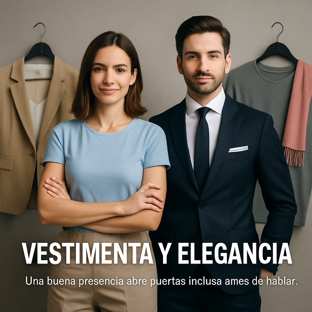 Persona con vestimenta elegante y cuidada
