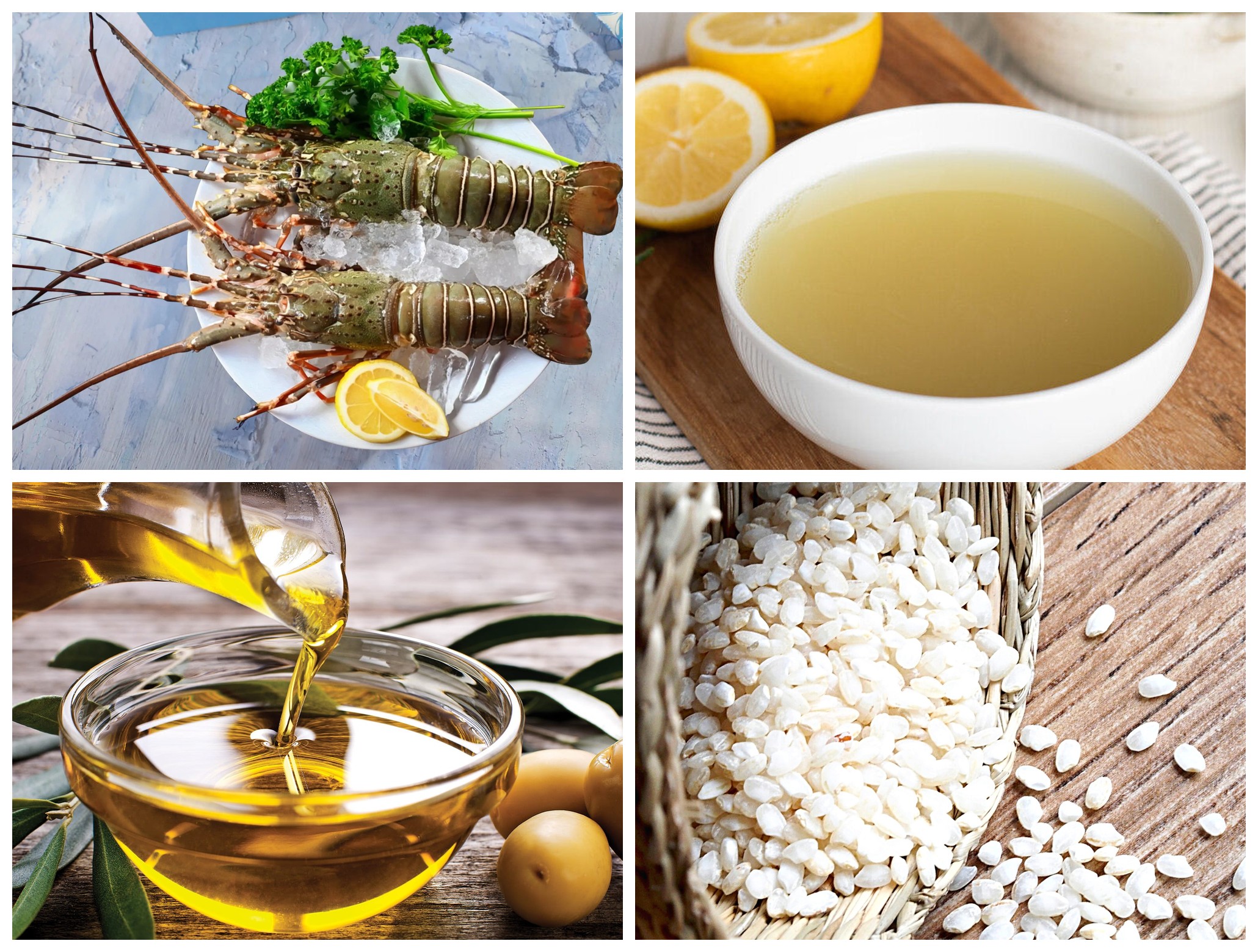 Ingredientes paella de langosta