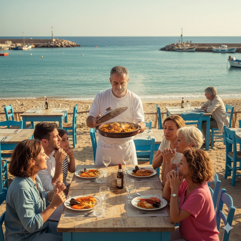 Restaurante familiar en la costa mediterránea con arroces melosos en cazuelas de barro