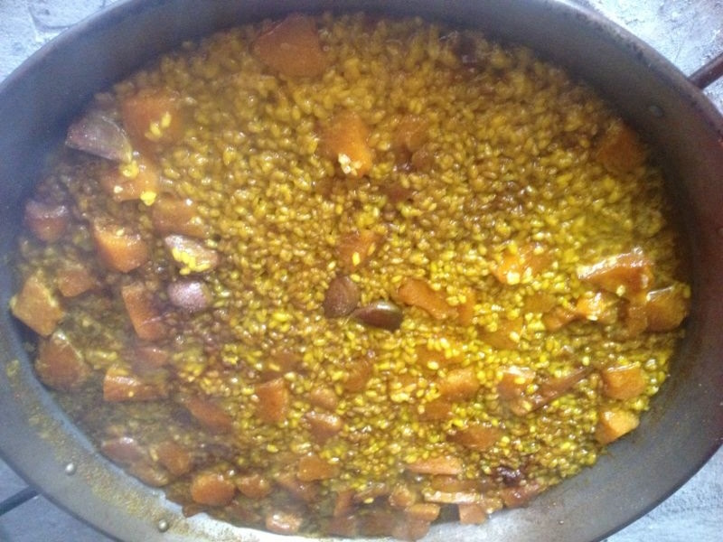 Paella de calabaza