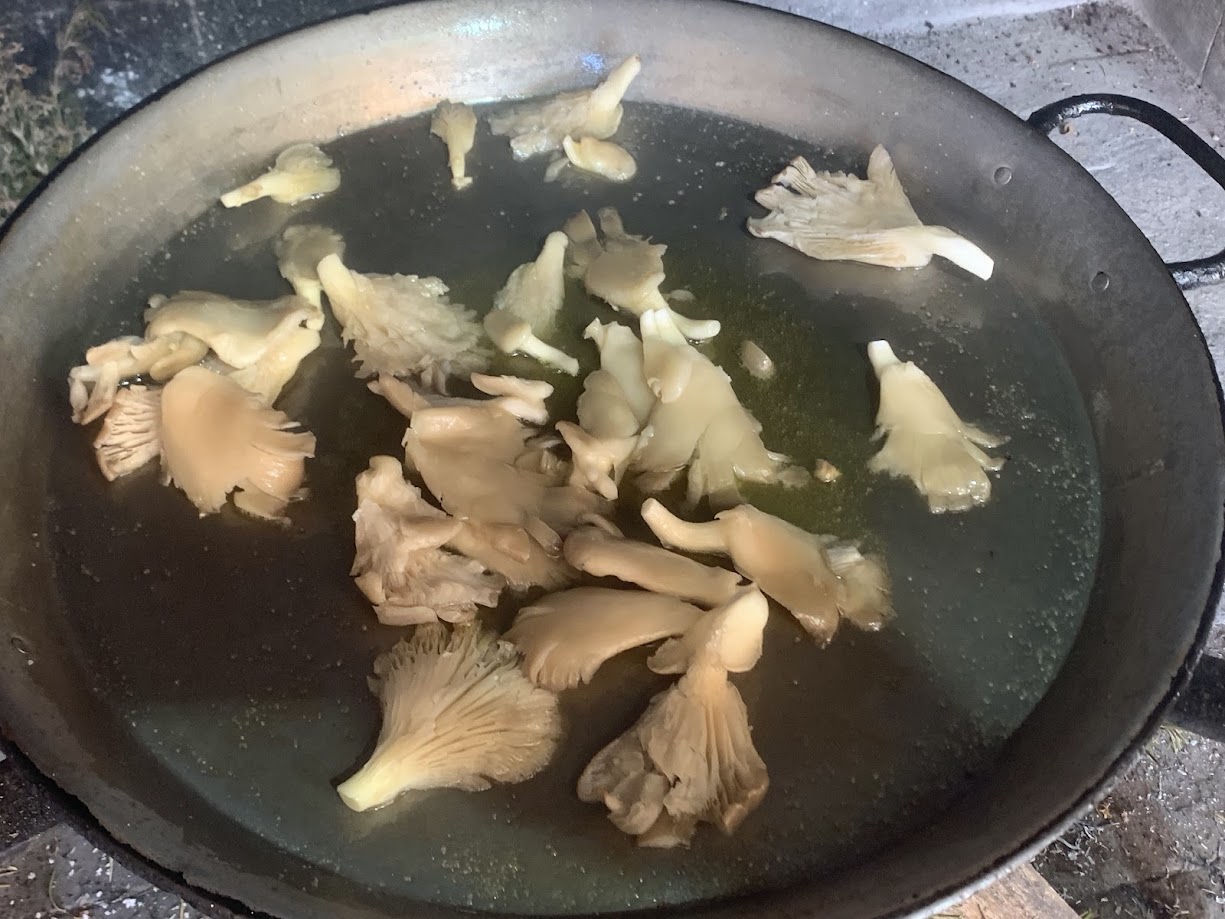 Costillas dorándose a la plancha