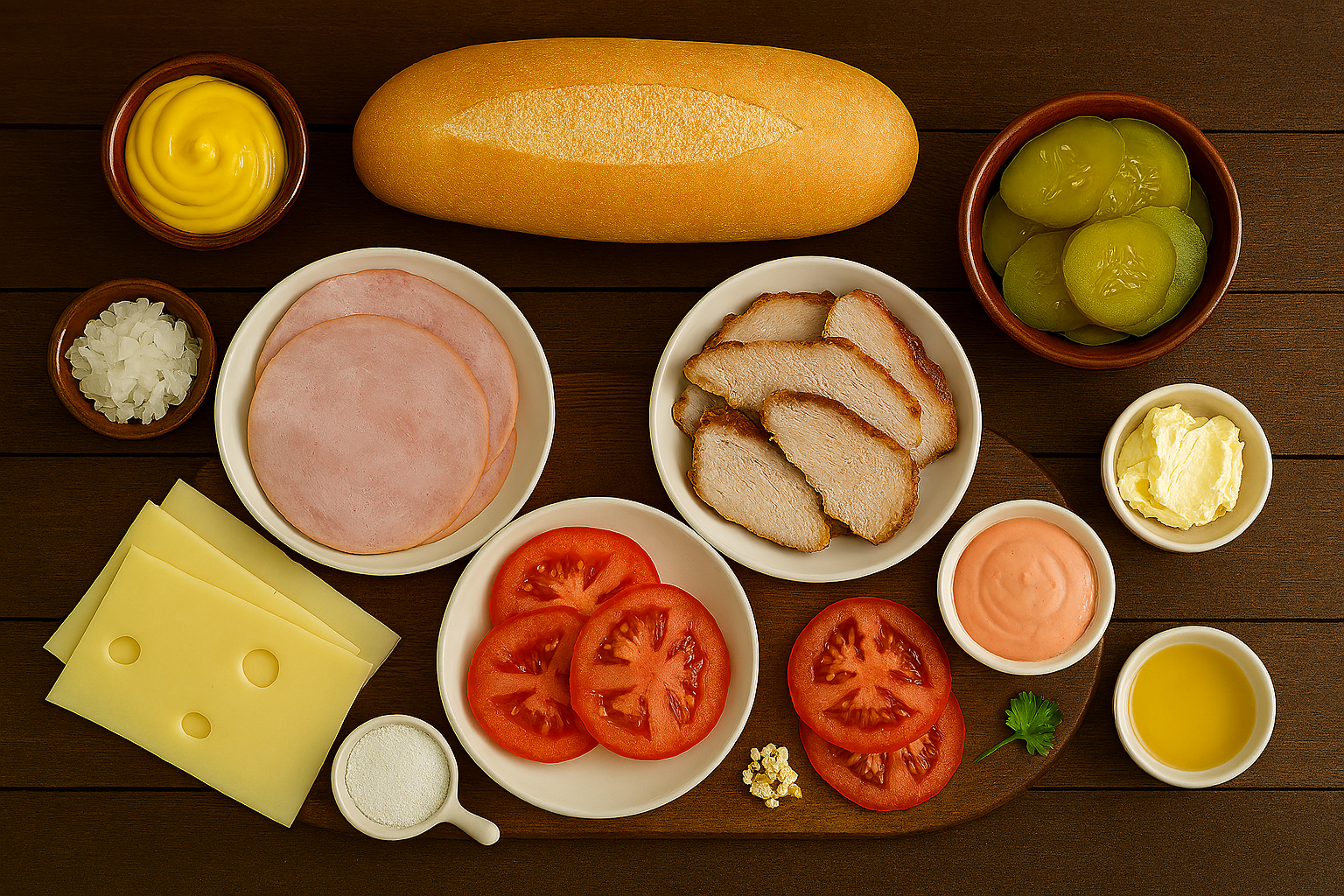 Ingredientes sándwich cubano