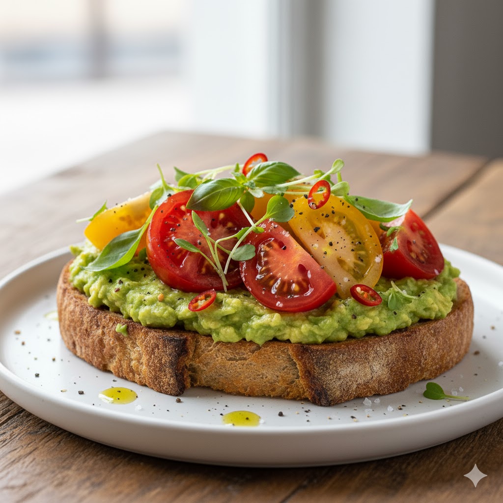 Tostada de aguacate y tomate