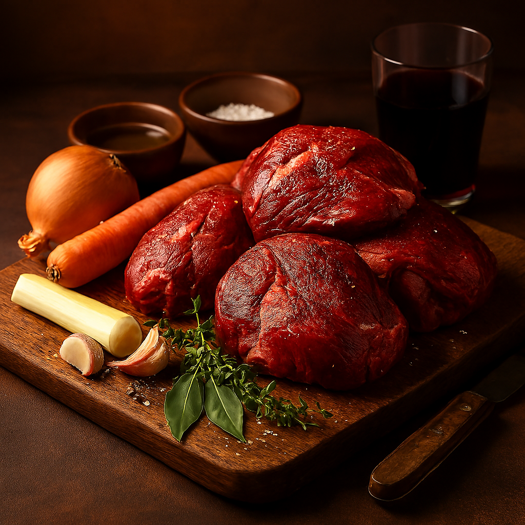 Ingredientes carrilleras a baja temperatura