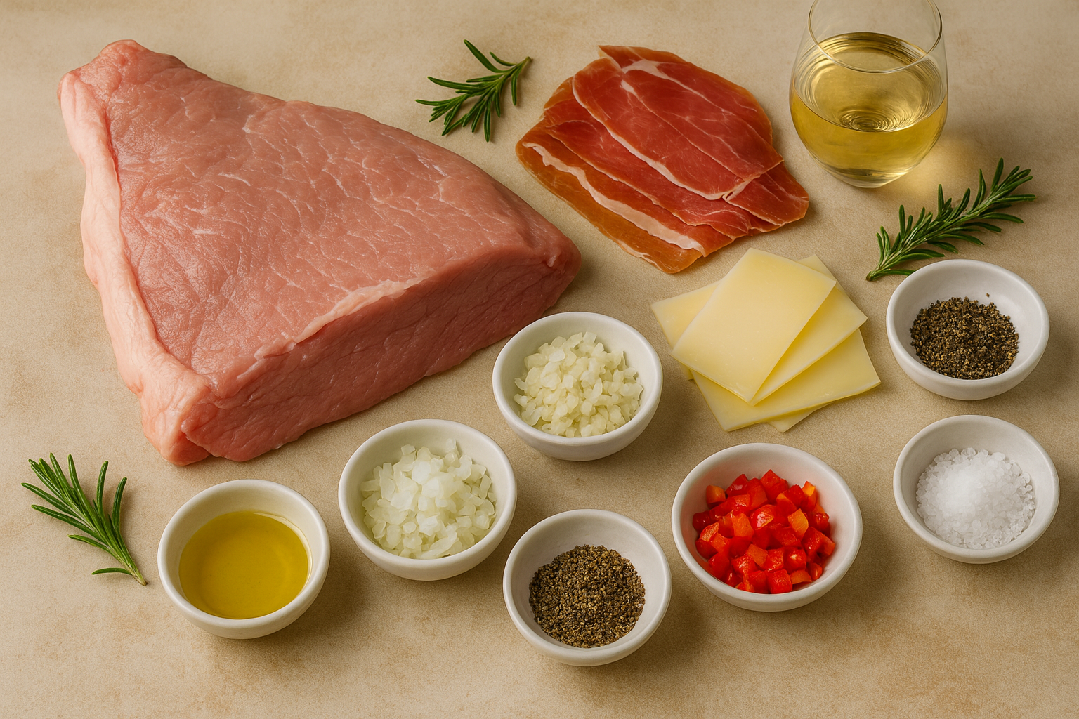 Ingredientes lomo de cerdo relleno