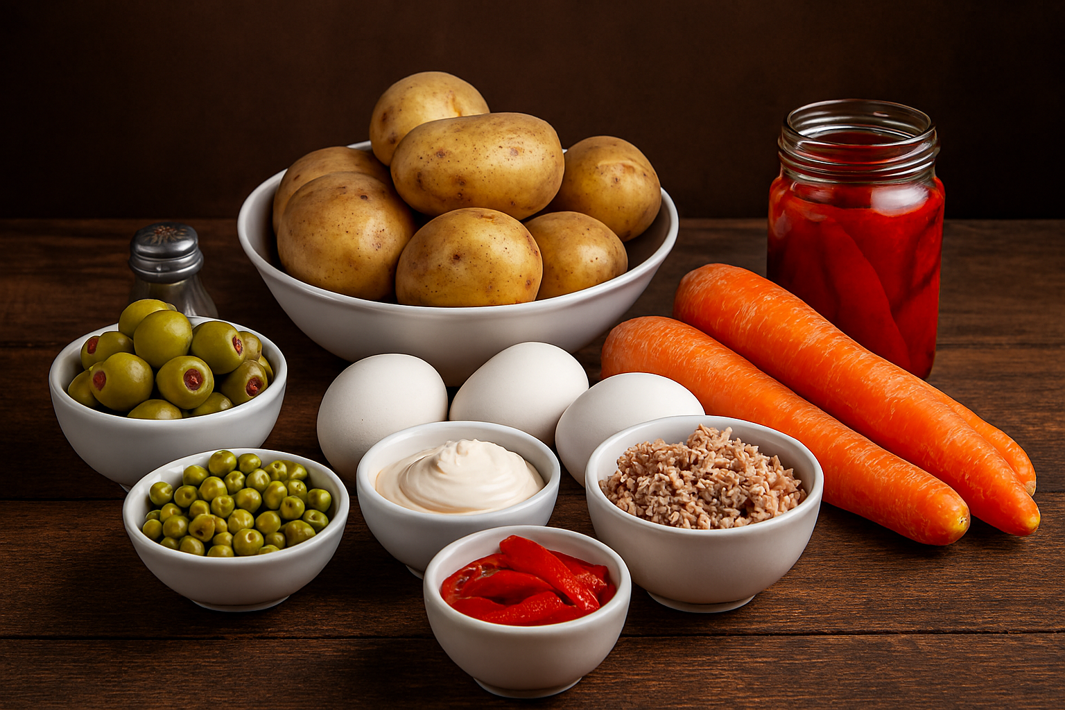 Ingredientes ensaladilla rusa con atún