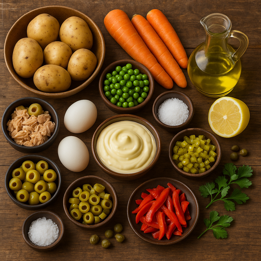Ingredientes para ensaladilla rusa