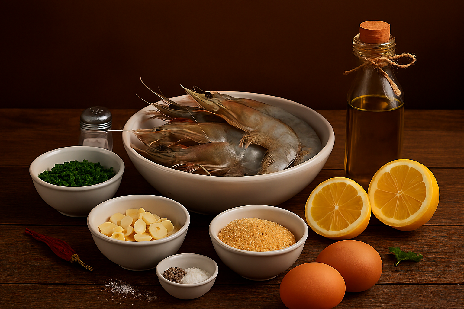 Ingredientes gambas al ajillo