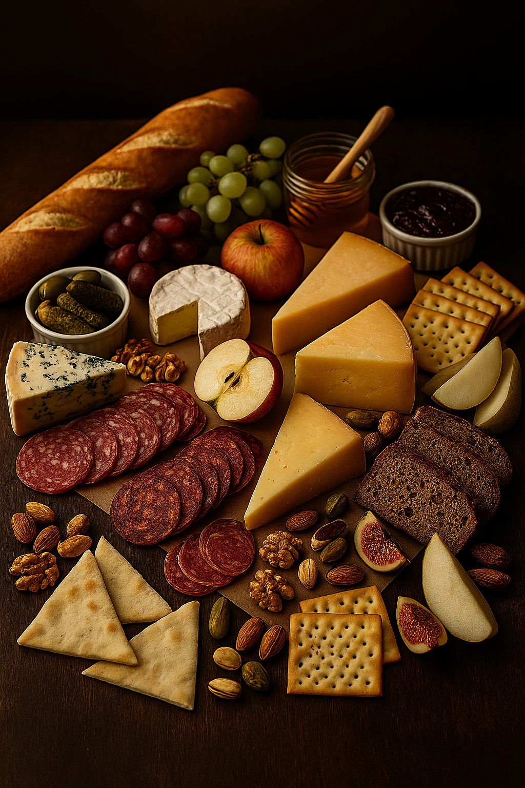 Tabla mixta con quesos, embutidos y acompañantes