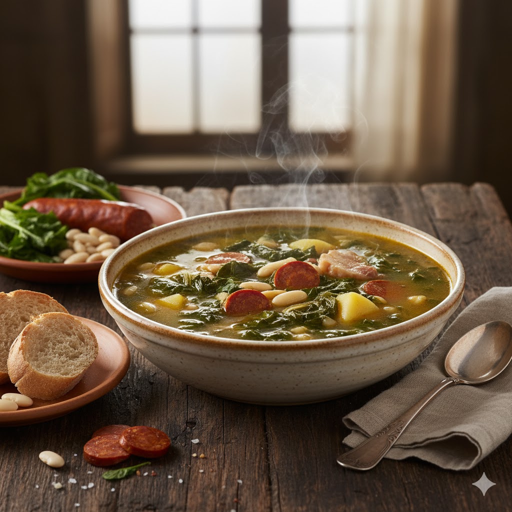 Caldo Gallego Tradicional servido