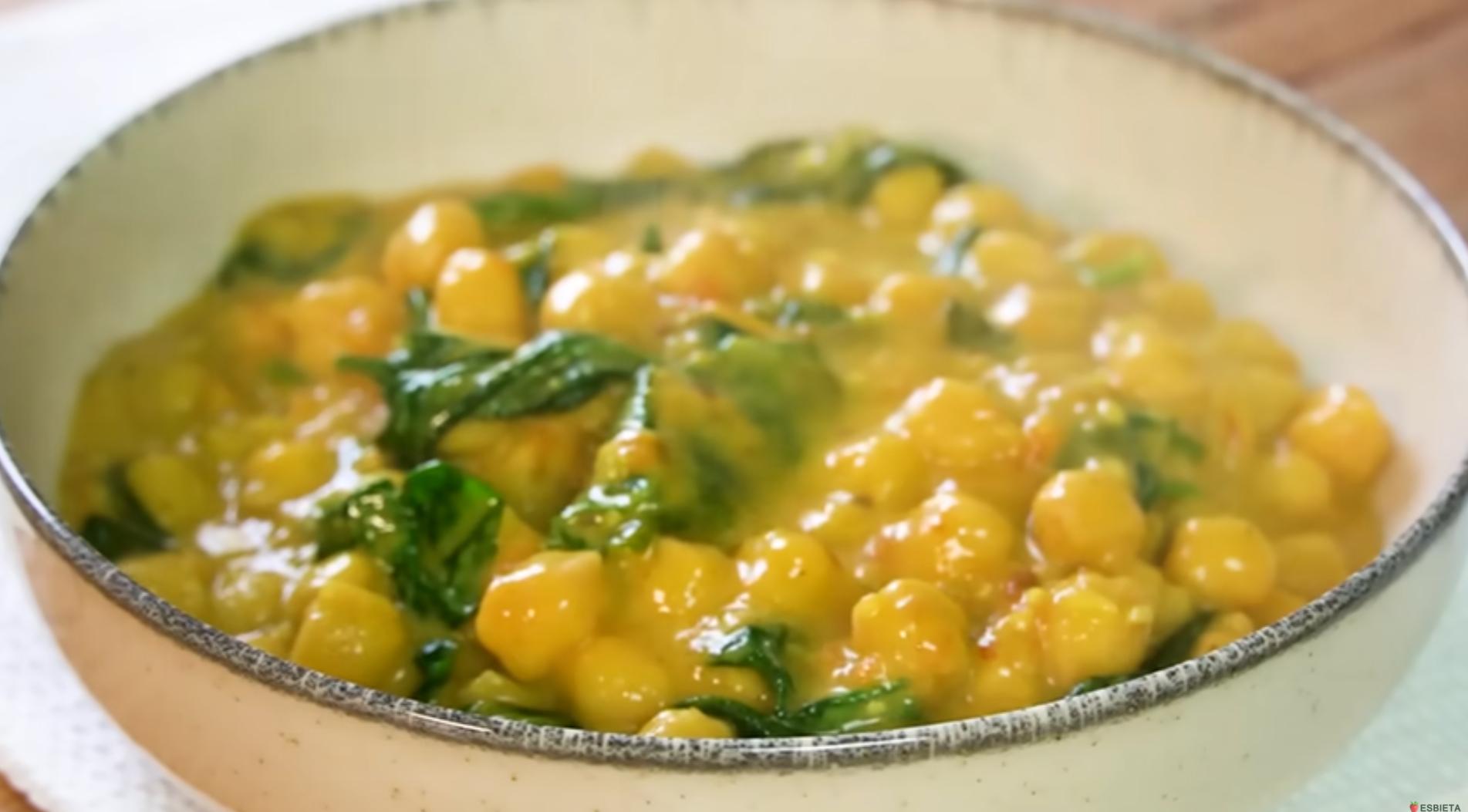 Curry de Garbanzos y Espinacas