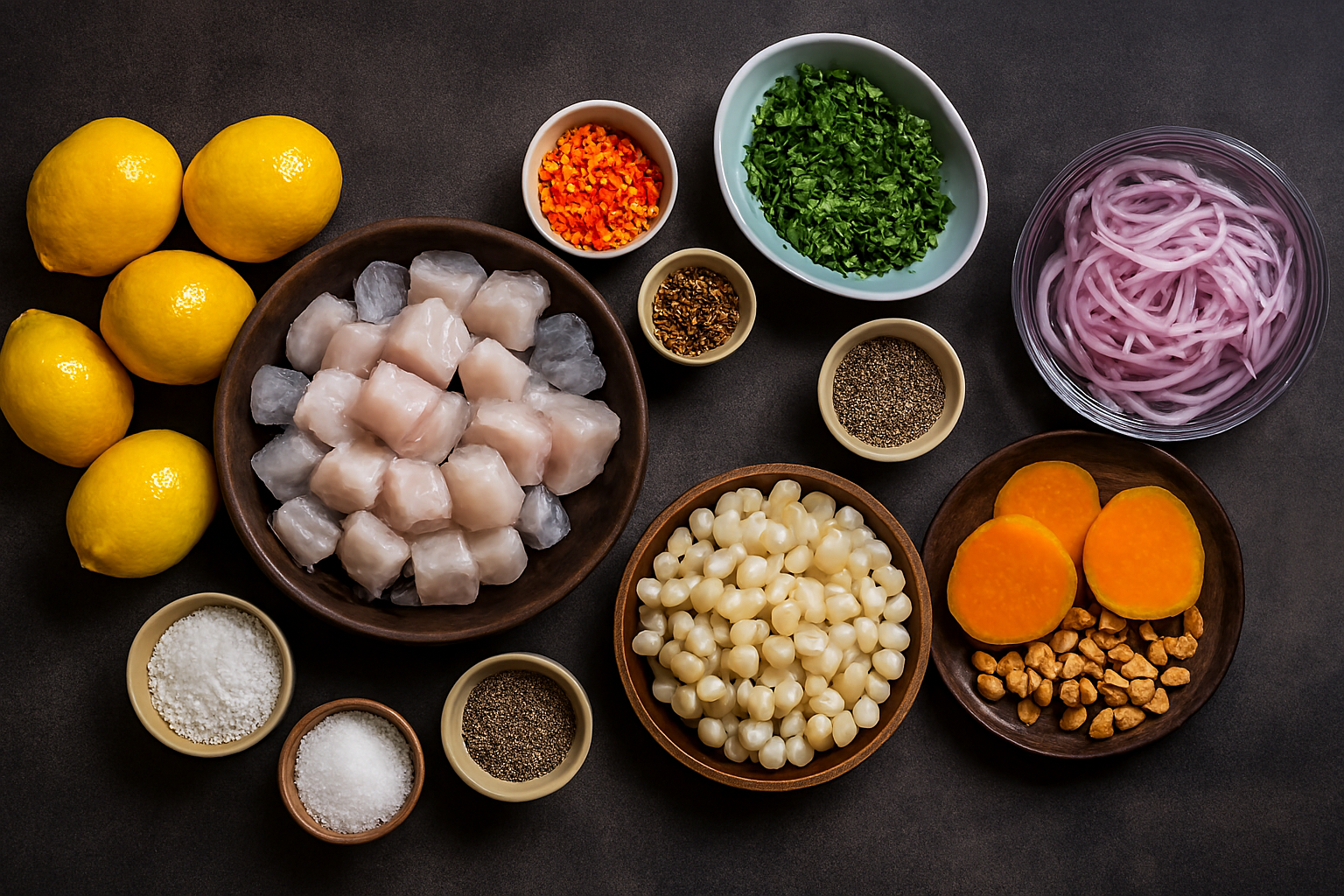 [translate:Ingredientes del ceviche clásico peruano]