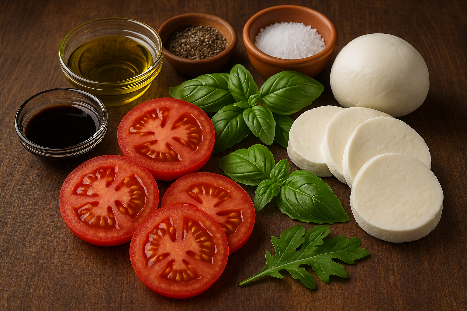 Ingredientes para ensalada caprese